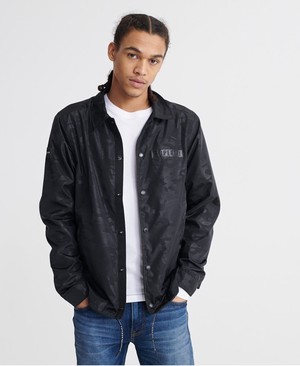 Superdry Surplus Goods Férfi Kabát Fekete/Camo | SPRKA6897